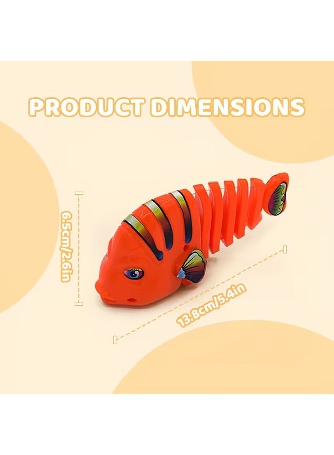 لعبة قطط على شكل سمكة كرتونية متأرجحة تعمل بالزنبرك مع دوران 360 درجة، لا تحتاج إلى بطارية، لعبة تفاعلية للحيوانات الأليفة - Image 3